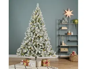 210cm Imperial pine snowy LED indoor