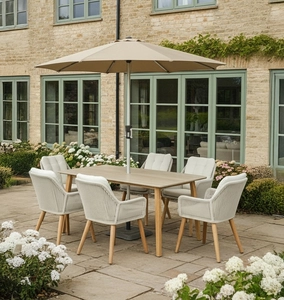 Como 6 seat Dining Set - Mocha