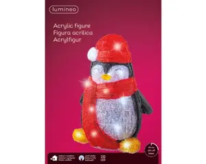 LED penguin acrylic BO o/d colours/cool w H.30cm - image 2