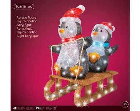 LED penguin acrylic penguin o/d ass/cool w H.56.5cm - image 2