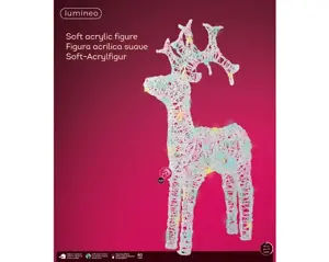 LED reindeer soft acrylic o/d trans/soft multi H.90cm - image 2