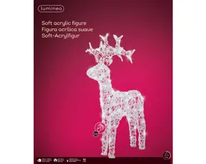 LED reindeer soft acrylic reindeer flashing o/d trans/cool w H.89cm - image 2