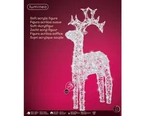 LED reindeer soft acrylic reindeer flashing o/d trans/cool w H.116cm - image 2