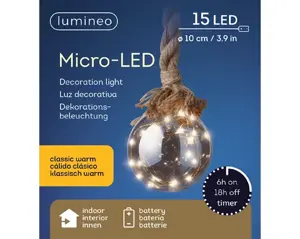 Micro LED ball BO smokey/cl warm 10cm - image 3