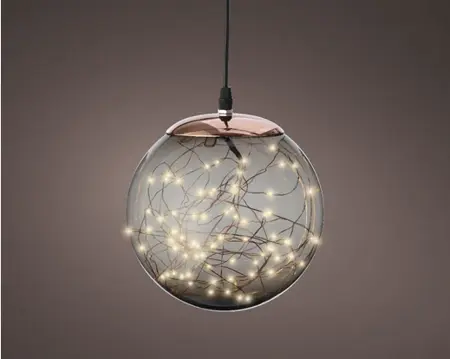 Micro LED ball hanging o/d smokey/cl warm d20cm - image 1