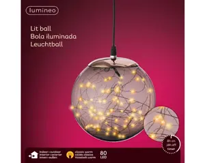 Micro LED ball hanging o/d smokey/cl warm d20cm - image 2