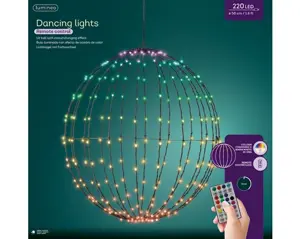 Micro LED dancing lights 3d ball colour changing s o/d black/colour changing 50cm - image 3