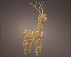 Micro LED reindeer wicker o/d natural/ w/w H.104cm