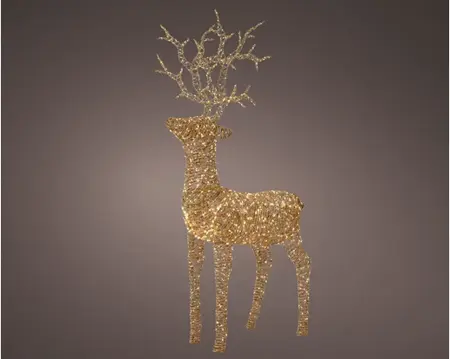 Micro LED reindeer wicker o/d natural/ w/w H.180cm