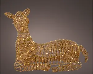 Micro LED reindeer wicker o/d natural/ w/w H.67cm