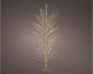 Micro LED tree iron o/d gold/ w/w/cl warm H.180cm - image 1